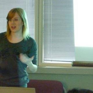 Kirsten Presenting on her Greek field experience. 04 April 2014