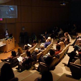 Cory & Chantelle presenting their directed study project--An Alternative Tourists' Guide to Nanaimo Parks.